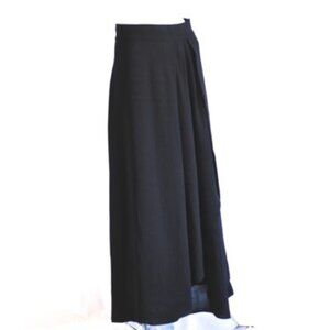 1940's Layered Crepe Black Maxi Skirt - Canada